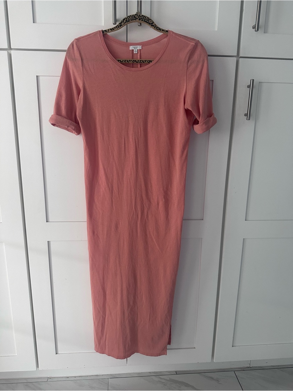 Tavik Coral Pink Short-Sleeve Maxi Tee Dress
